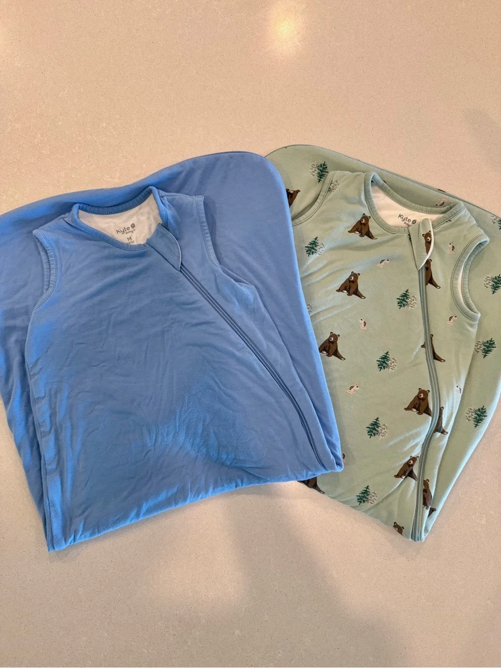 Kyte Baby Periwinkle & Mint Bear Sleep Sacks